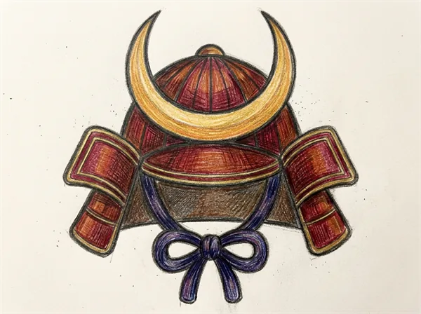 空を泳ぐ1匹のこいのぼりを大きく描いた子どもの日向けのぬりえ見本